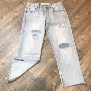 Gap | Button Fly Ankle Jeans with Patchwork Stitch